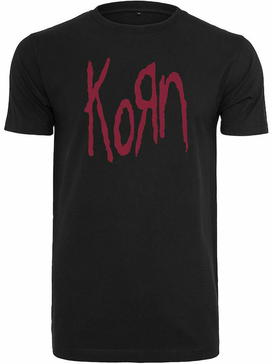 Merchcode Korn Logo T-shirt σε Μαύρο χρώμα