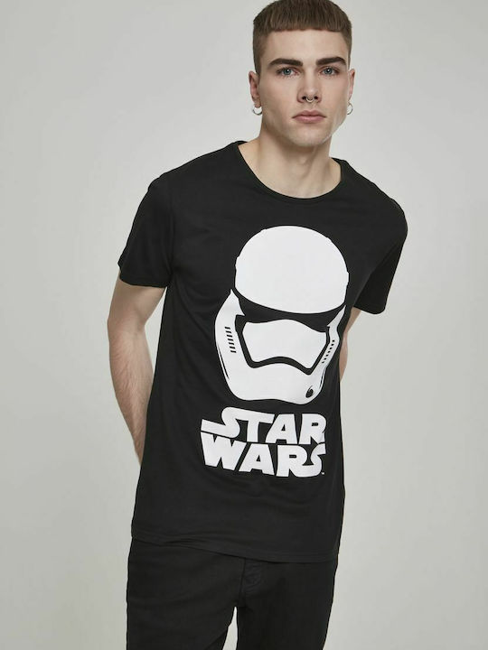 Merchcode Trooper T-shirt Star Wars Μαύρο Βαμβακερό