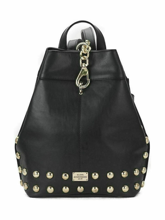 Black n Metal Women's Leather Backpack Black