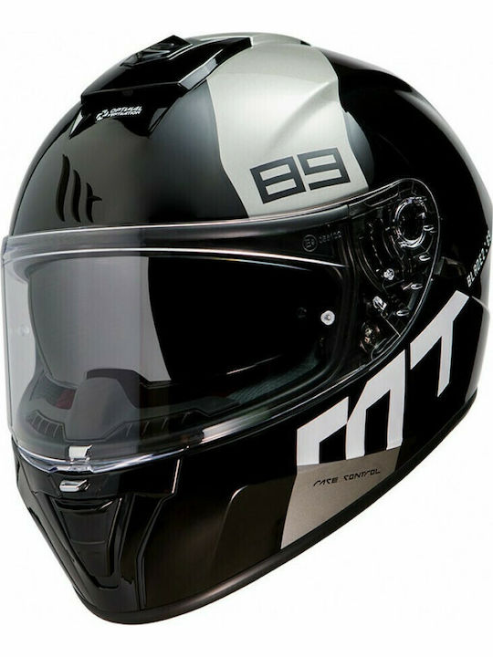 MT Blade 2 SV 89 B25 Glänzend Perlmuttgrau Motorradhelm Vollgesicht DOT / ECE 22.05 1550gr mit Sunvisor