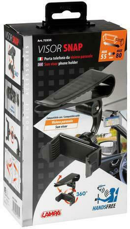 Lampa Visor Snap Auto Handyhalterung mit Clip-Peg Silber