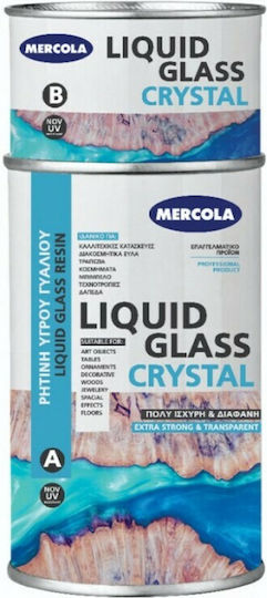 Mercola Liquid Glass Crystal Ρητίνη Δύο Συστατικών UV Resistant 24kg