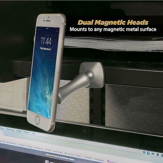 Scosche MagicMount Elite Double Pivot Car Mobile Device Mount with Magnet Grey