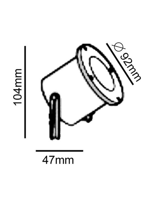 Aca Lamp Projector Outdoor IP65 for Socket GU10 Gray