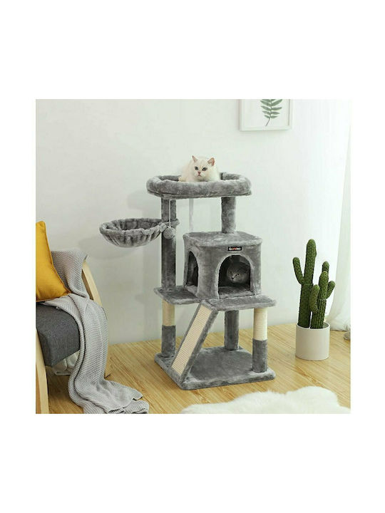 Feandrea Scratching Post Cat Trees Gray 4 levels 48x48x96cm