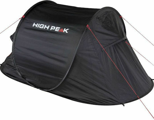High Peak Vision 3 Camping Tent Pop Up Black 3 Seasons for 3 People 235x180x100cm