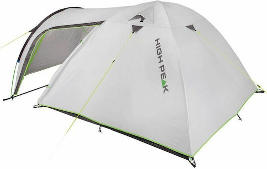 High Peak Kira 3 Camping Tent Tunnel Mountaineering White with Double Cloth 4 Seasons for 3 People Waterproof 3000mm 300x180x120cm