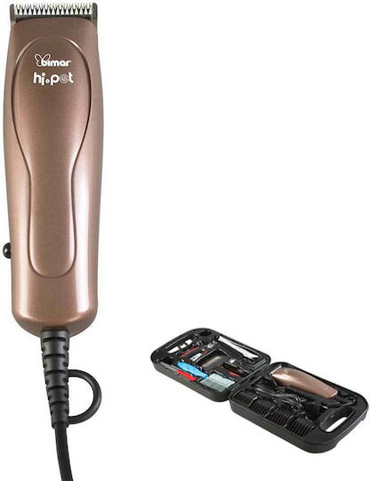 Bimar Hi Pet PTE1 Κουρευτική Μηχανή Σκύλων Ρεύματος από Ανοξείδωτο Ατσάλι Ασημί