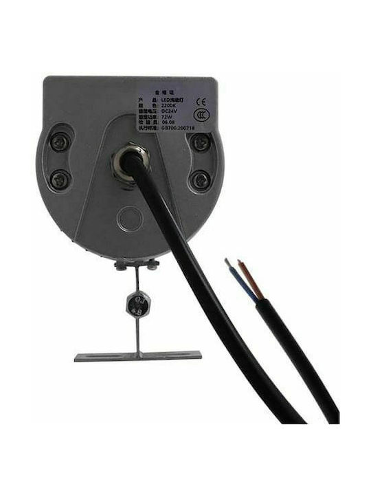 GloboStar Außenleuchte LED Wall Washer 72W mit Blau Licht IP66 Silber