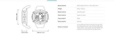 Suunto Ролекарска гледка D6i Novo Rubber Strap Каменно черен SS021949000