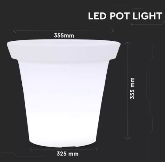 V-TAC V-TAC Flower Pot White 35.5x35.5x32.5cm