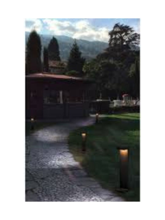 Viokef Qaudro Outdoor Small Post LED Floor Lamp 9W With Warm White Light IP54 Black