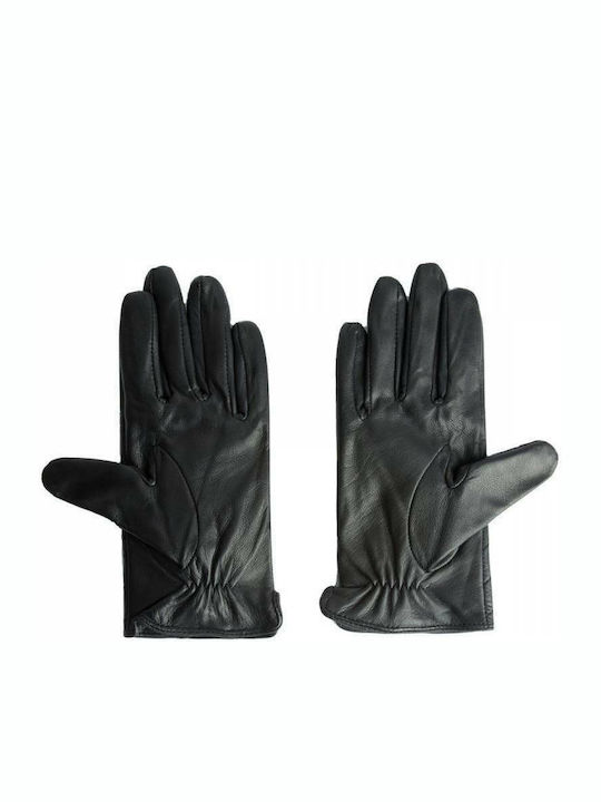 Pepe Jeans Μαύρα Γυναικεία Δερμάτινα Γάντια
