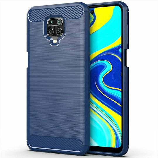 Hurtel Carbon Back Cover Μπλε (Redmi Note 9S / Note 9 Pro)