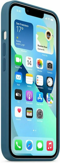 Apple Leather Case with MagSafe Back Cover Leather Blue (iPhone 12 mini)