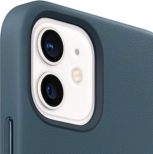 Apple Leather Case with MagSafe Back Cover Leather Blue (iPhone 12 mini)
