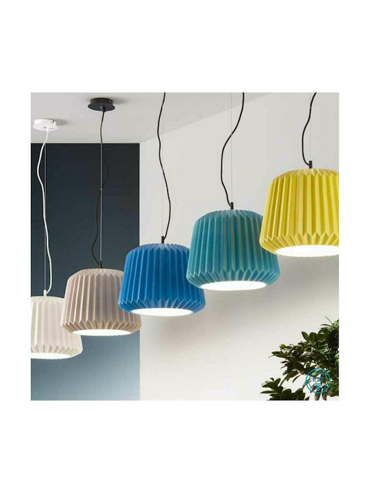 Ondaluce Plumcake Pendant Light Turquoise with Socket E27 38cm