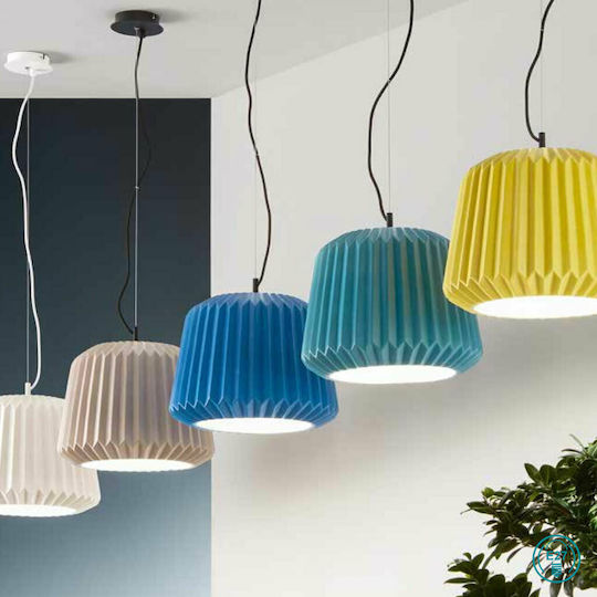 Ondaluce Plumcake Pendant Light Turquoise with Socket E27 38cm