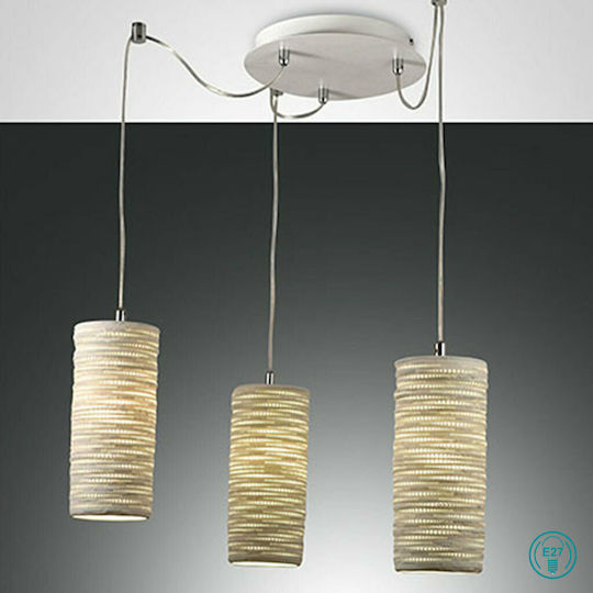 Fabas Luce Marbella Pendant Light White with Socket E27