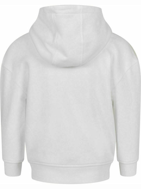 Urban Classics Fleece - Polar Hanorac pentru copii cu glugă Alb Organic