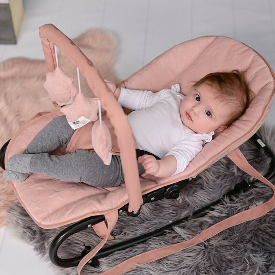 Lorelli Χειροκίνητο Relax Μωρού Eliza Luxe String Beige Stars για Παιδί έως 9kg