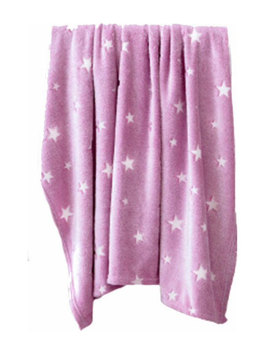 Kocoon Κουβέρτα Κούνιας Glow Star Fleece Pink 110x140cm