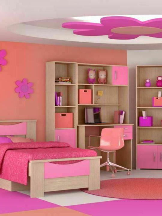 Lächeln Kinderbett Einzeln Rosa für Matratze 90x190cm