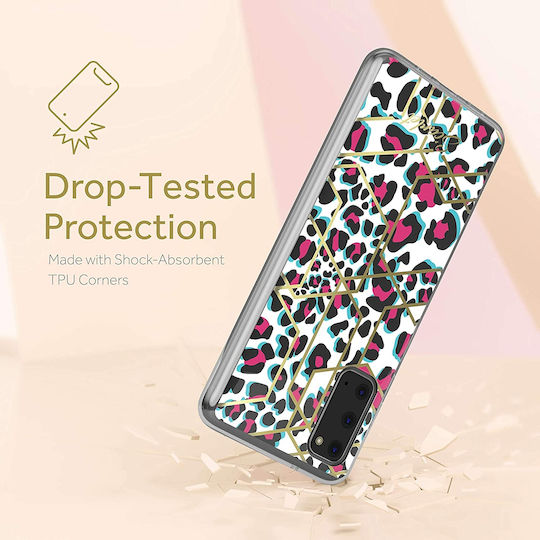 Ghostek Stylish Scarlet Back Cover Silicone Pink Leopard (Galaxy S20)