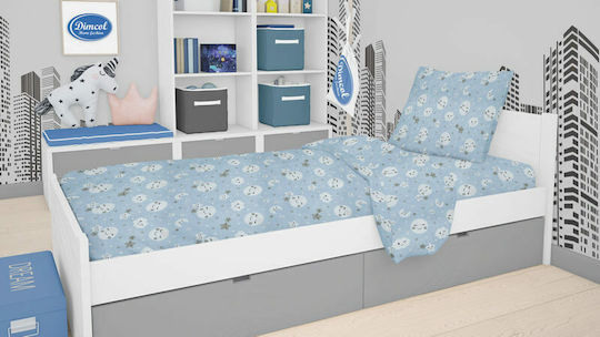 Dimcol Smile Hässe-Kuscheldecke Hellblau 80x80cm.