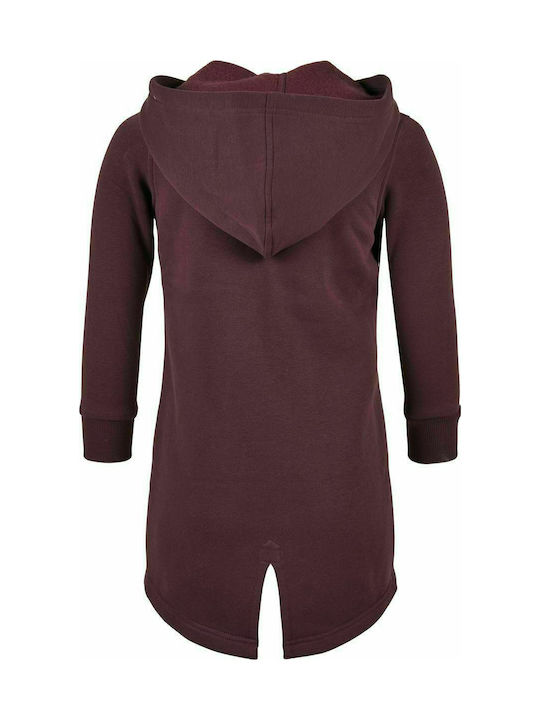 Urban Classics Parka pentru copii Lung cu glugă Burgundy