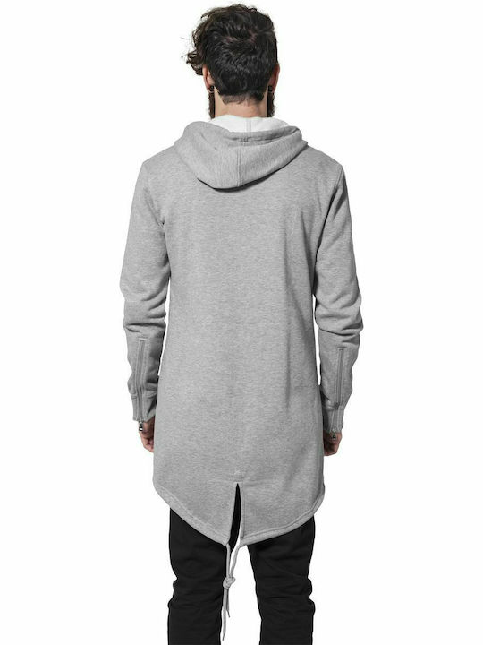 Urban Classics Men's Hooded Cardigan with Zipper Gray