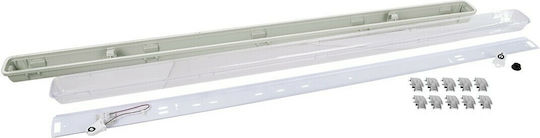 GloboStar Lighting Batten Single-Ended Outdoor with 1 Slot for LED Lamp T8 120cm