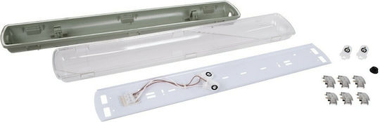 GloboStar Lighting Batten Single-Ended Outdoor with 2 Slots for LED Lamps T8 60cm