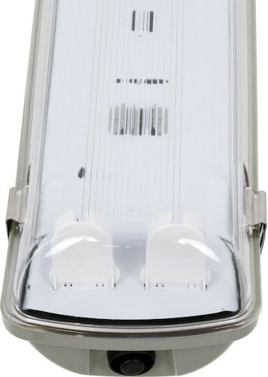 GloboStar Lighting Batten Single-Ended Outdoor with 2 Slots for LED Lamps T8 150cm