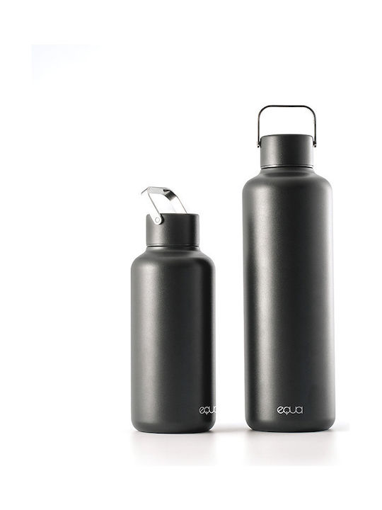 Equa Timeless Stainless Steel Water Bottle 1000ml Black