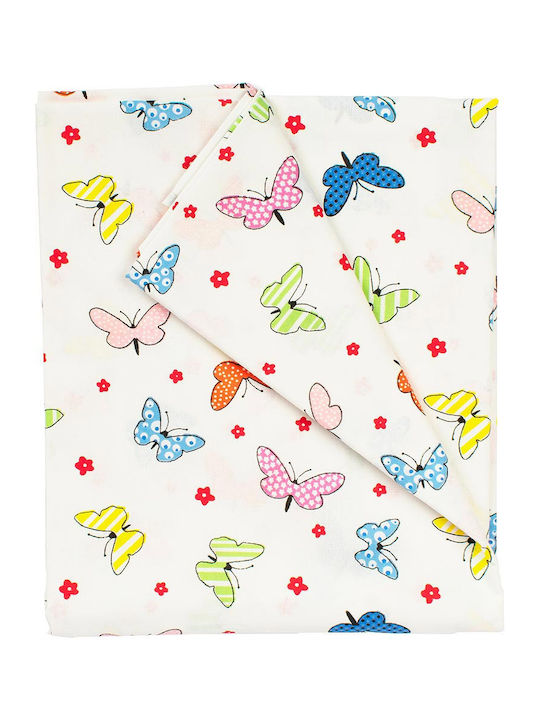 Dimcol Cotton Swaddle Blanket Butterfly Rotary Print 80x80cm