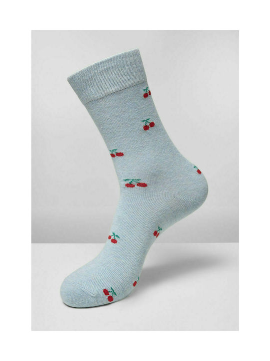 Urban Classics Recycled Yarn Γυναικείες Κάλτσες με Σχέδια Grey / Cream / Light Blue 3Pack