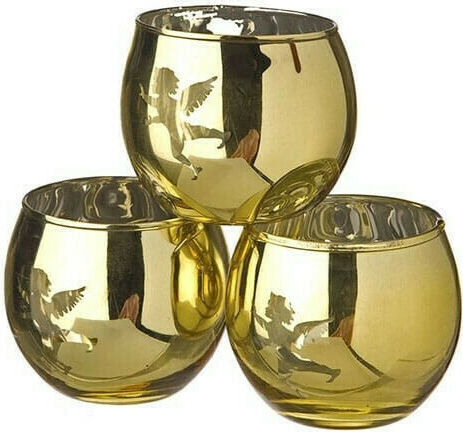 JK Home Decoration Suport Pentru Lumânare Din Sticlă Auriu 3 Bucăți JK Home Decoration Suport Pentru Lumânare Din Sticlă Auriu 3 Bucăți