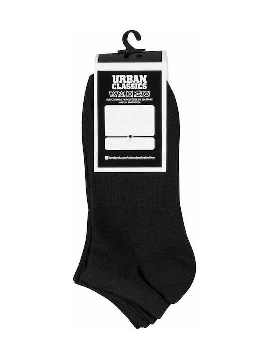 Urban Classics Men's Solid Color Socks Black 5Pack