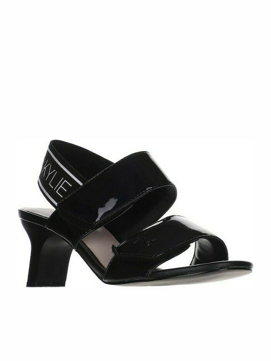 Kendall + Kylie Patent Leather Women's Sandals Mack 80196 Black