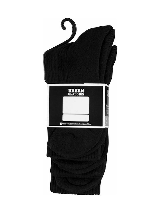 Urban Classics Classics Men's Solid Color Socks Black 3Pack
