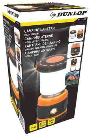 Dunlop Led Battery Lantern for Camping with Flashlight 1000lm