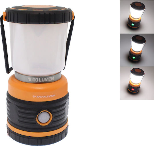 Dunlop Led Battery Lantern for Camping with Flashlight 1000lm