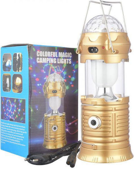 Wiederaufladbare Campinglaterne mit Taschenlampe Disco-Ball