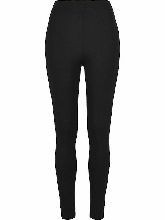 Frauen Lang Leggings Hochgeschnitten Schwarz