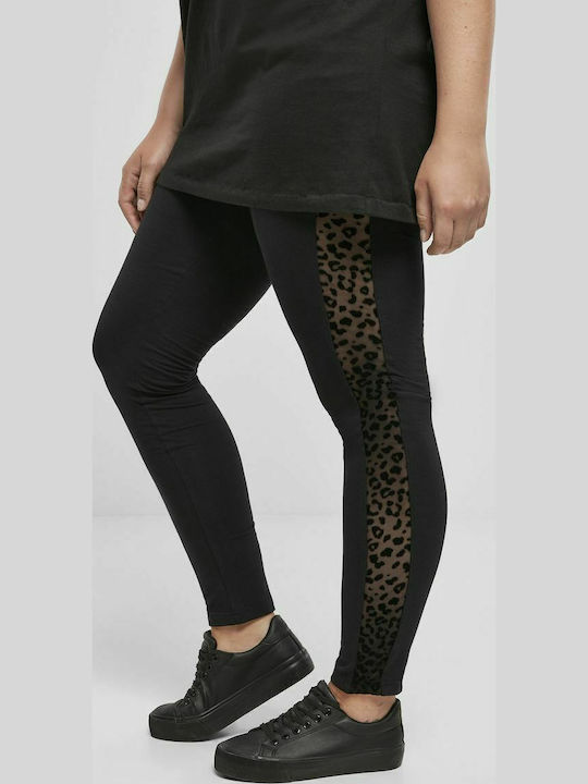 Frauen Lang Leggings Hochgeschnitten Schwarz