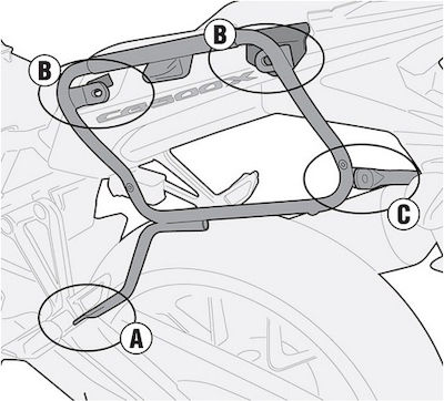 Givi Seitliche Halterungen Monokey Side für Honda CB 500X 2013-2018