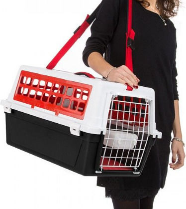 Ferplast Atlas Trendy Plus 10 Red Dog Transport Cage 48x48x32.5cm