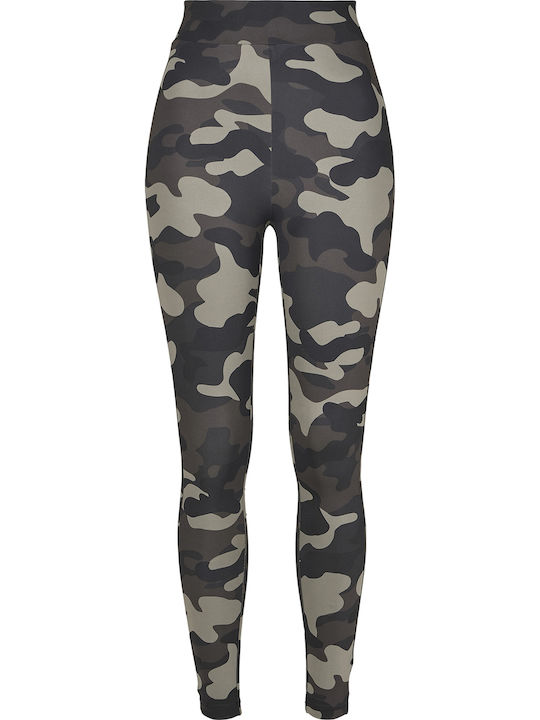 Обучение Женски Дълга легинси Високоталирани Dark Camo