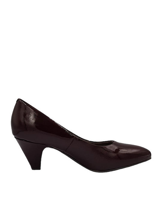 Tamaris Heel of Patent Leather Burgundy